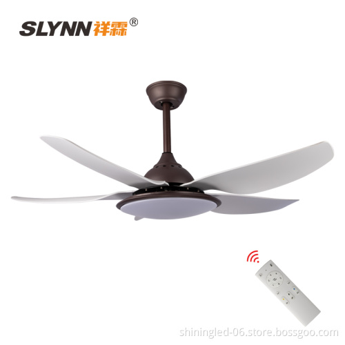 SLYNN Industrial Style Iron Ceiling Fan with LED Light and Remote Control